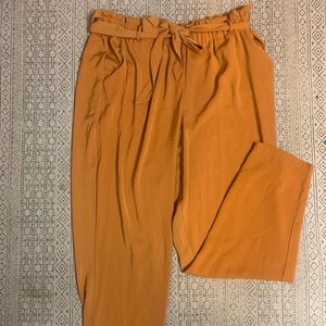 Orange Flowy Pants